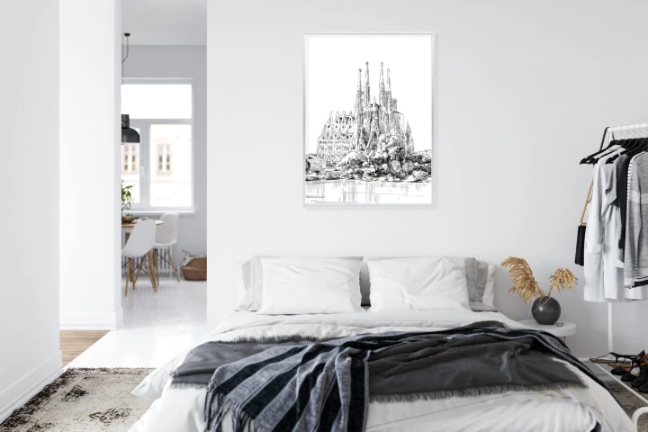 Plakat Bazylika Sagrada Familia Szkic