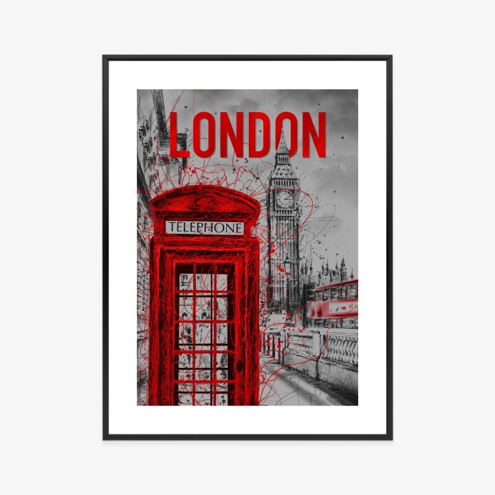 Plakat Brytyjska Budka Telefoniczna I Big Ben