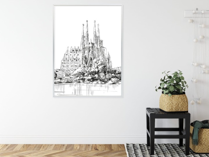 Plakat Bazylika Sagrada Familia Szkic