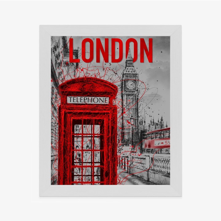 Plakat Brytyjska Budka Telefoniczna I Big Ben