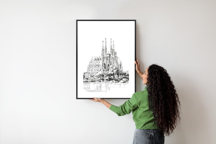 Plakat Bazylika Sagrada Familia Szkic