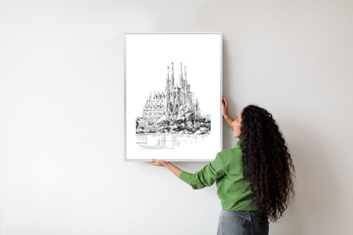 Plakat Bazylika Sagrada Familia Szkic