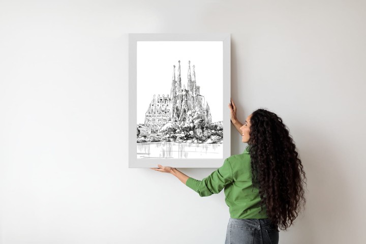 Plakat Bazylika Sagrada Familia Szkic