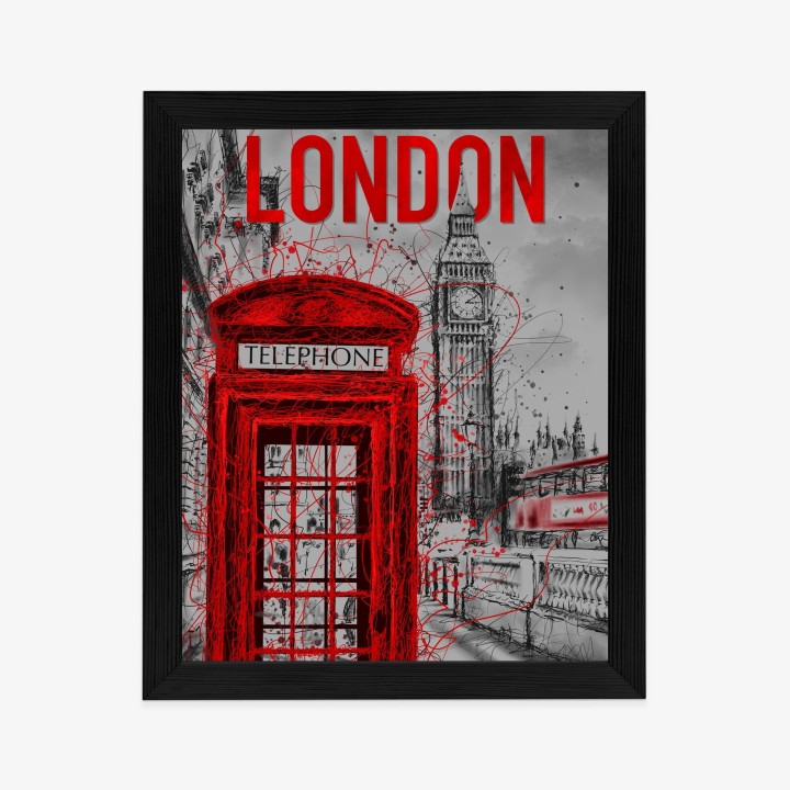 Plakat Brytyjska Budka Telefoniczna I Big Ben