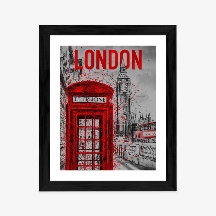 Plakat Brytyjska Budka Telefoniczna I Big Ben