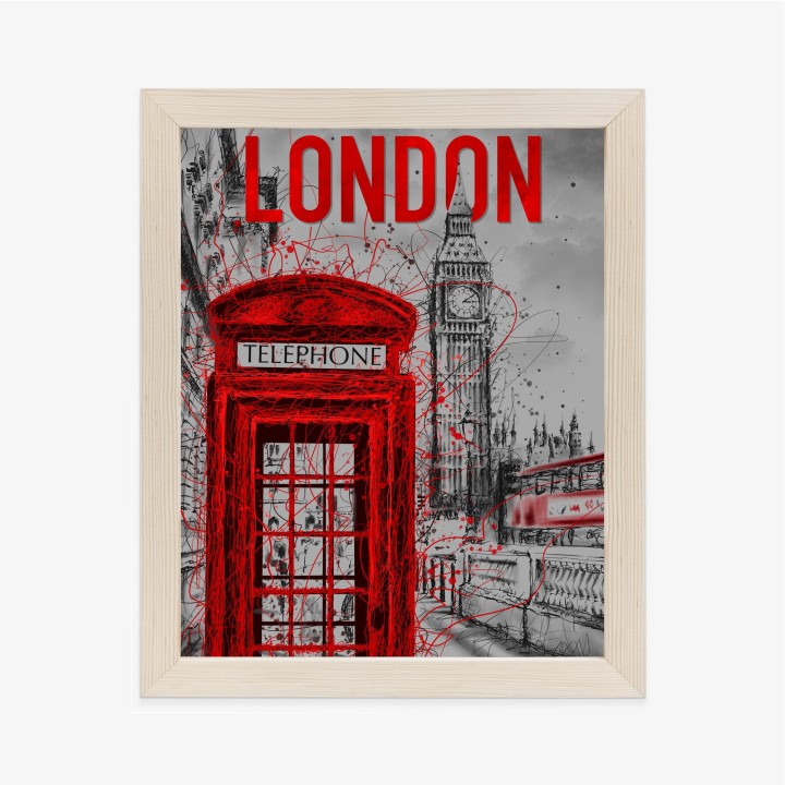 Plakat Brytyjska Budka Telefoniczna I Big Ben