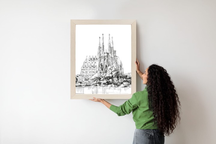 Plakat Bazylika Sagrada Familia Szkic