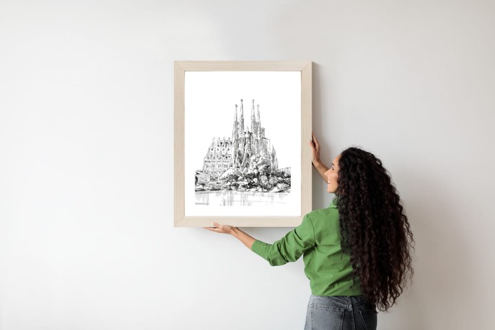 Plakat Bazylika Sagrada Familia Szkic