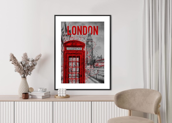 Plakat Brytyjska Budka Telefoniczna I Big Ben