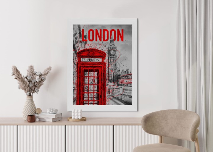 Plakat Brytyjska Budka Telefoniczna I Big Ben