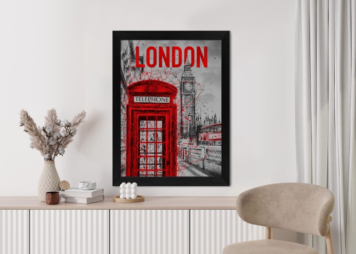 Plakat Brytyjska Budka Telefoniczna I Big Ben