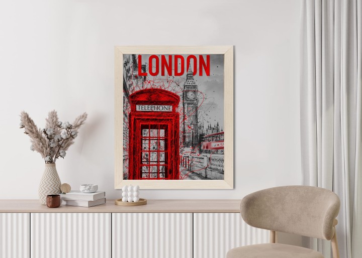 Plakat Brytyjska Budka Telefoniczna I Big Ben