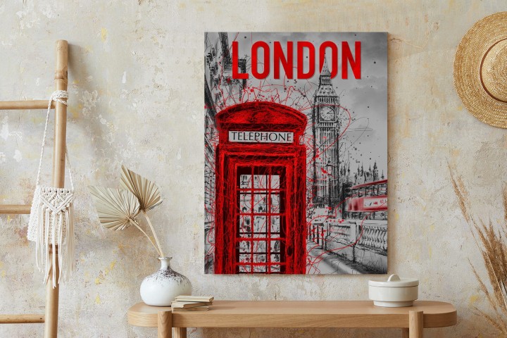 Plakat Brytyjska Budka Telefoniczna I Big Ben