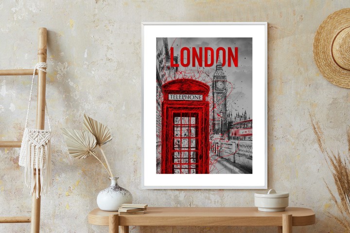 Plakat Brytyjska Budka Telefoniczna I Big Ben