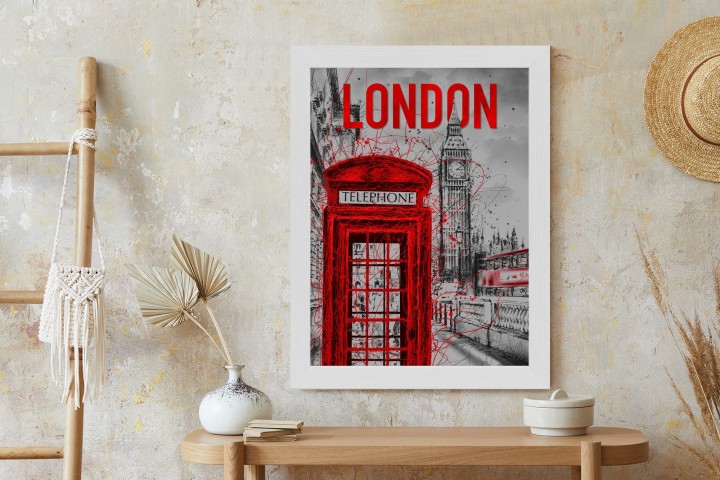 Plakat Brytyjska Budka Telefoniczna I Big Ben