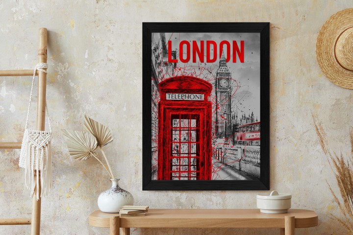 Plakat Brytyjska Budka Telefoniczna I Big Ben