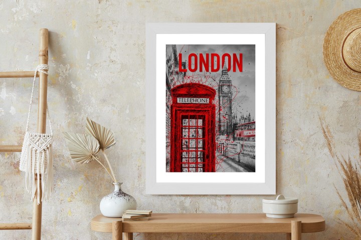 Plakat Brytyjska Budka Telefoniczna I Big Ben