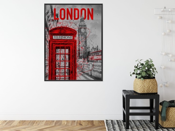 Plakat Brytyjska Budka Telefoniczna I Big Ben