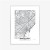Plakat Czarno-Biała Mapa Barcelony