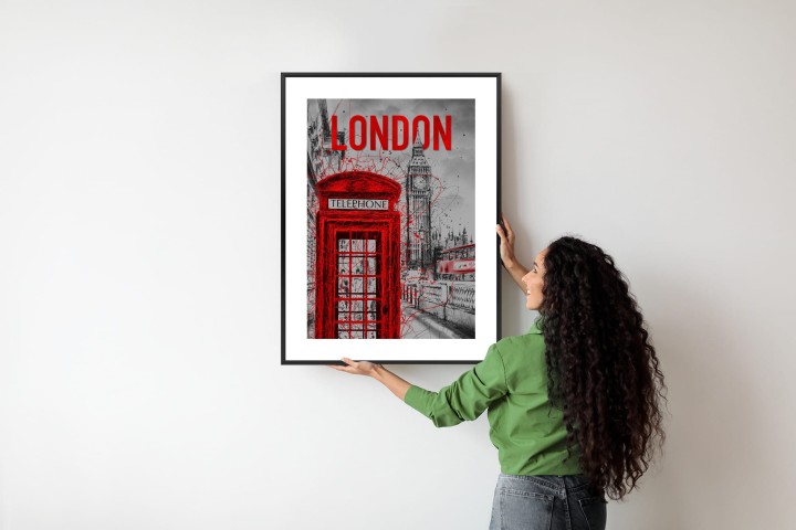 Plakat Brytyjska Budka Telefoniczna I Big Ben