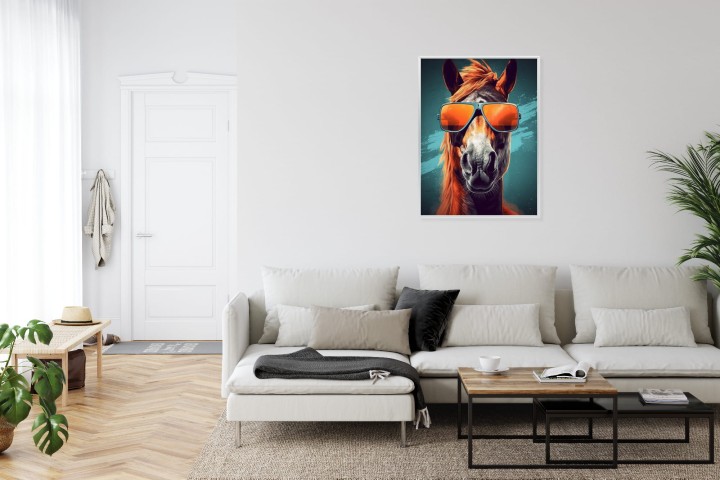 Plakat Koń W Przeciwsłonecznych Okularach