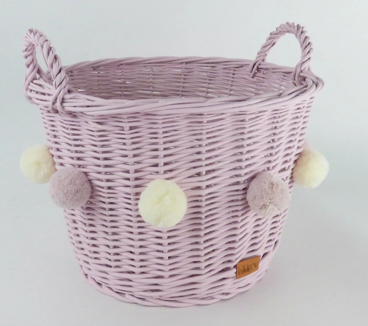 kosz na zabawki pompony