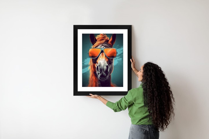 Plakat Koń W Przeciwsłonecznych Okularach