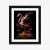 Plakat Flaming Z Kwiatami Na Surrealistycznej Ilustracji