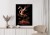 Plakat Flaming Z Kwiatami Na Surrealistycznej Ilustracji