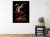 Plakat Flaming Z Kwiatami Na Surrealistycznej Ilustracji