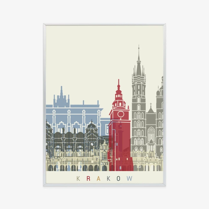 Plakat Słynna Architektura Krakowa