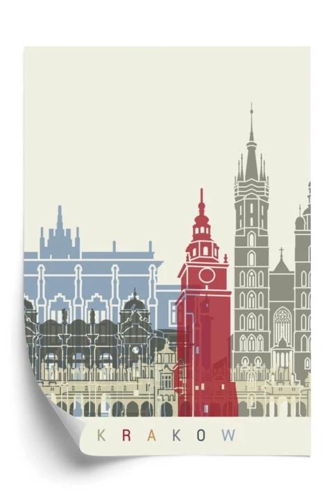 Plakat Słynna Architektura Krakowa