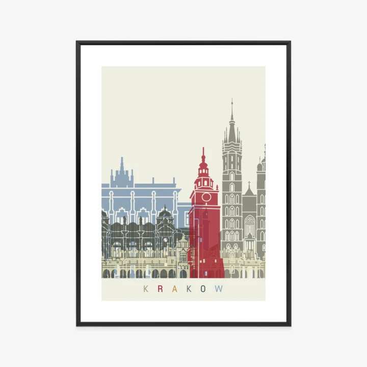 Plakat Słynna Architektura Krakowa