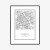 Plakat Warszawa Czarno Biała Mapa