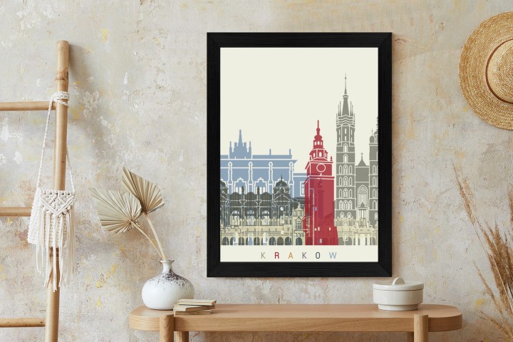 Plakat Słynna Architektura Krakowa