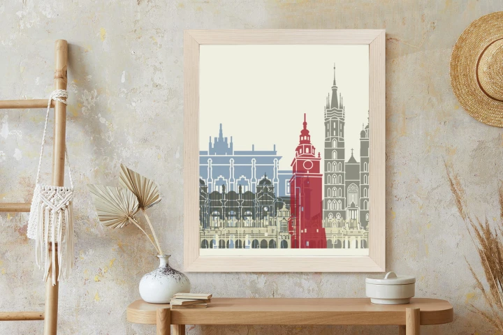 Plakat Słynna Architektura Krakowa