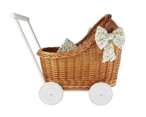 wózek wiklinowy dla lalek