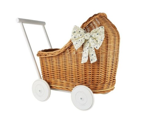 wózek wiklinowy dla lalek