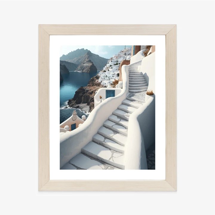 Plakat Urocza Grecka Architektura Na Santorini