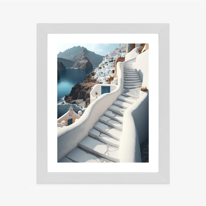 Plakat Urocza Grecka Architektura Na Santorini