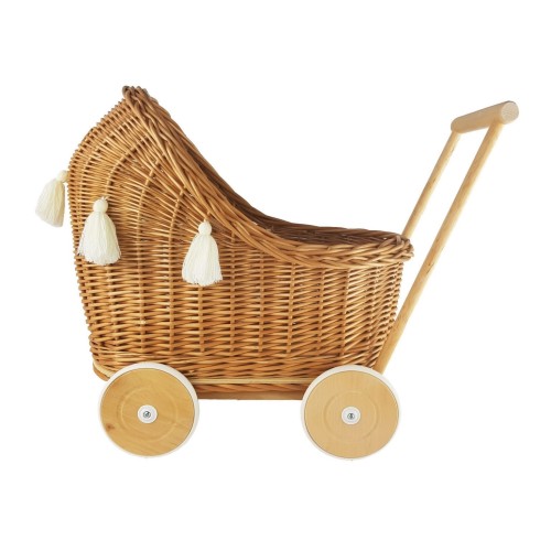 wiklinowy wózek dla lalek