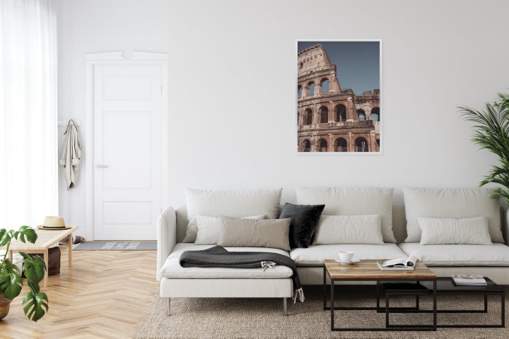 Plakat Architektura Koloseum Na Tle Błękitnego Nieba