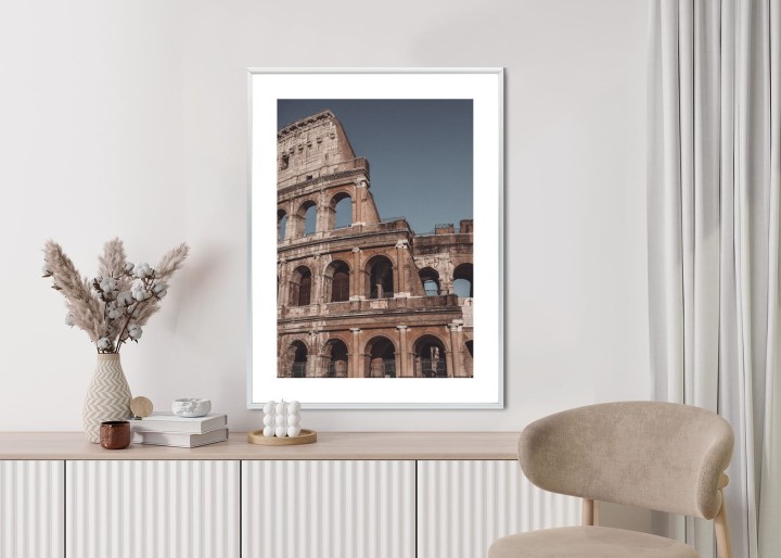 Plakat Architektura Koloseum Na Tle Błękitnego Nieba