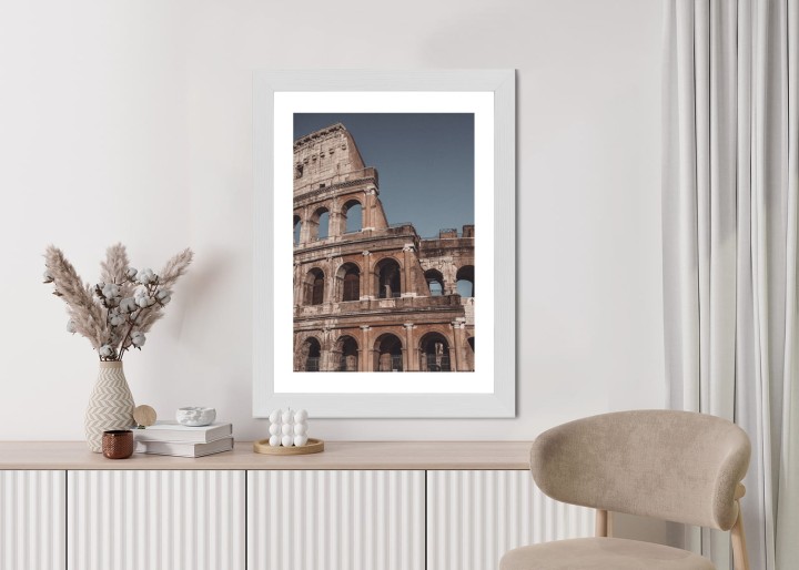 Plakat Architektura Koloseum Na Tle Błękitnego Nieba