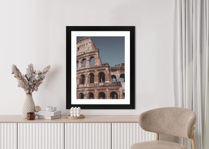 Plakat Architektura Koloseum Na Tle Błękitnego Nieba