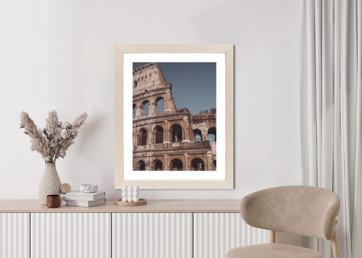 Plakat Architektura Koloseum Na Tle Błękitnego Nieba