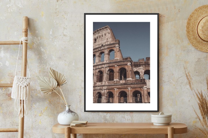Plakat Architektura Koloseum Na Tle Błękitnego Nieba