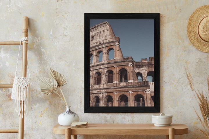 Plakat Architektura Koloseum Na Tle Błękitnego Nieba