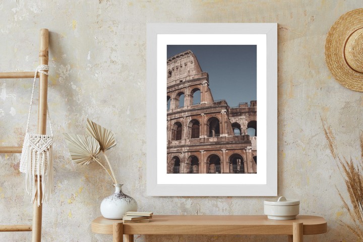 Plakat Architektura Koloseum Na Tle Błękitnego Nieba