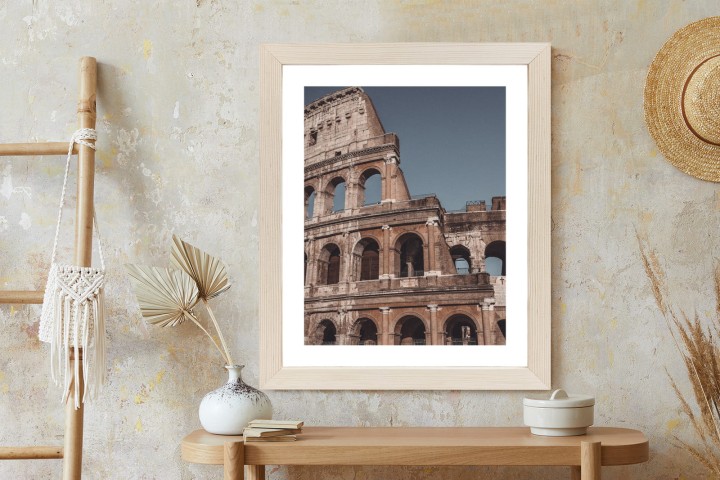 Plakat Architektura Koloseum Na Tle Błękitnego Nieba